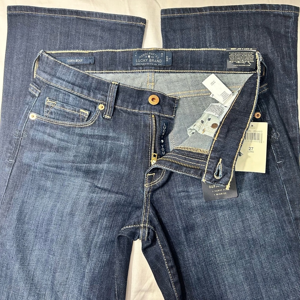 Lucky Brand women’s Sofia boot 
 mid rise  jeans size 4/27 Long - Picture 7 of 10